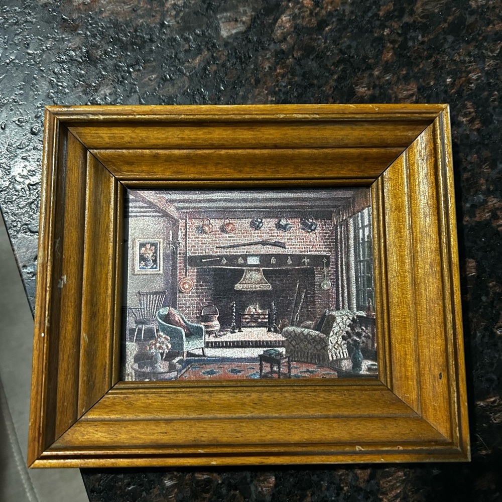 Vintage Framed Christmas Art Set
